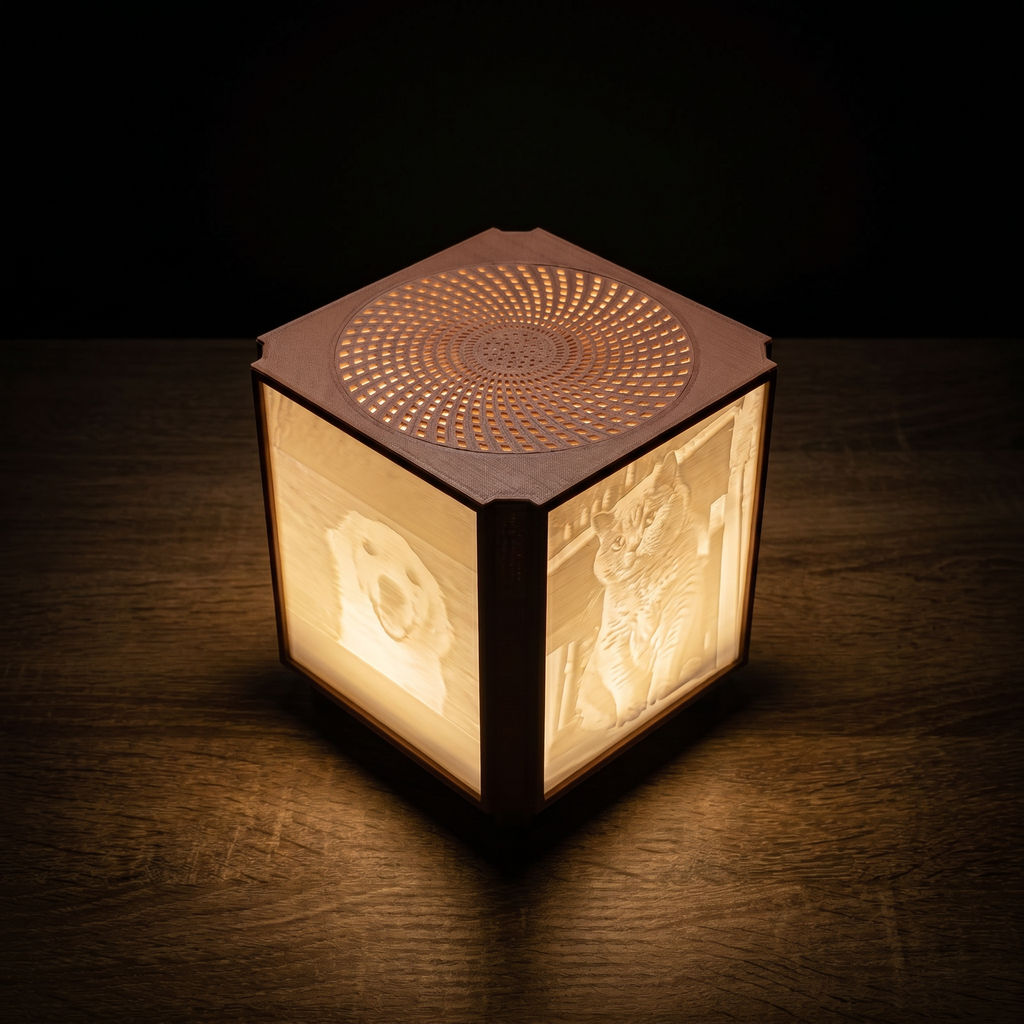 Lampe Lithophanie Personnalisée – 4 Photos