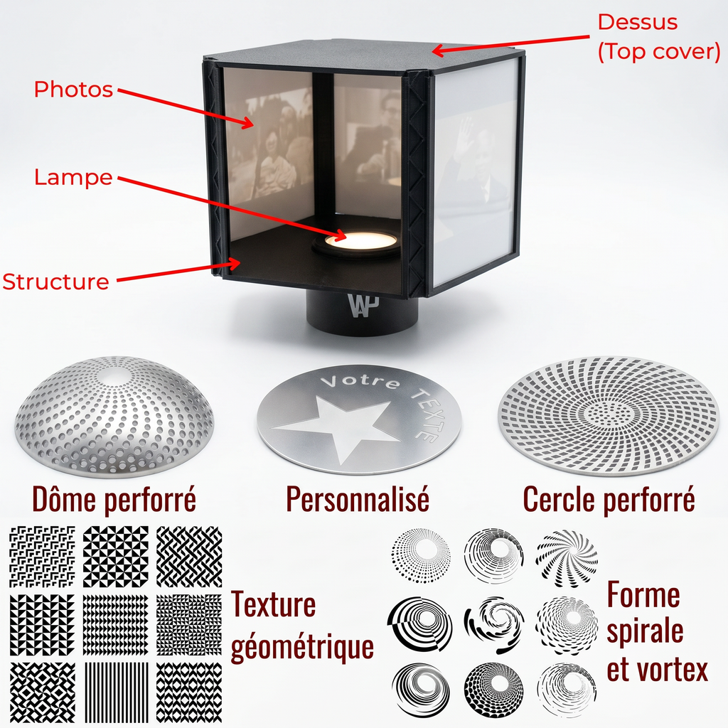 Lampe Lithophanie Personnalisée – 4 Photos
