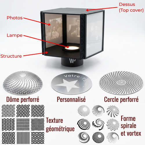 Lampe Lithophanie Personnalisée – 3 Photos